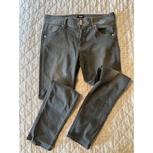 Hudson Krista Super Skinny Low Rise Stretch Denim Dark Gray Jeans Womens Size 32